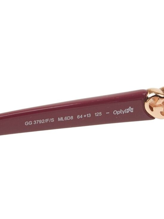 Gucci Interlocking Heart Bordeaux Plastic Eyewear main image 5